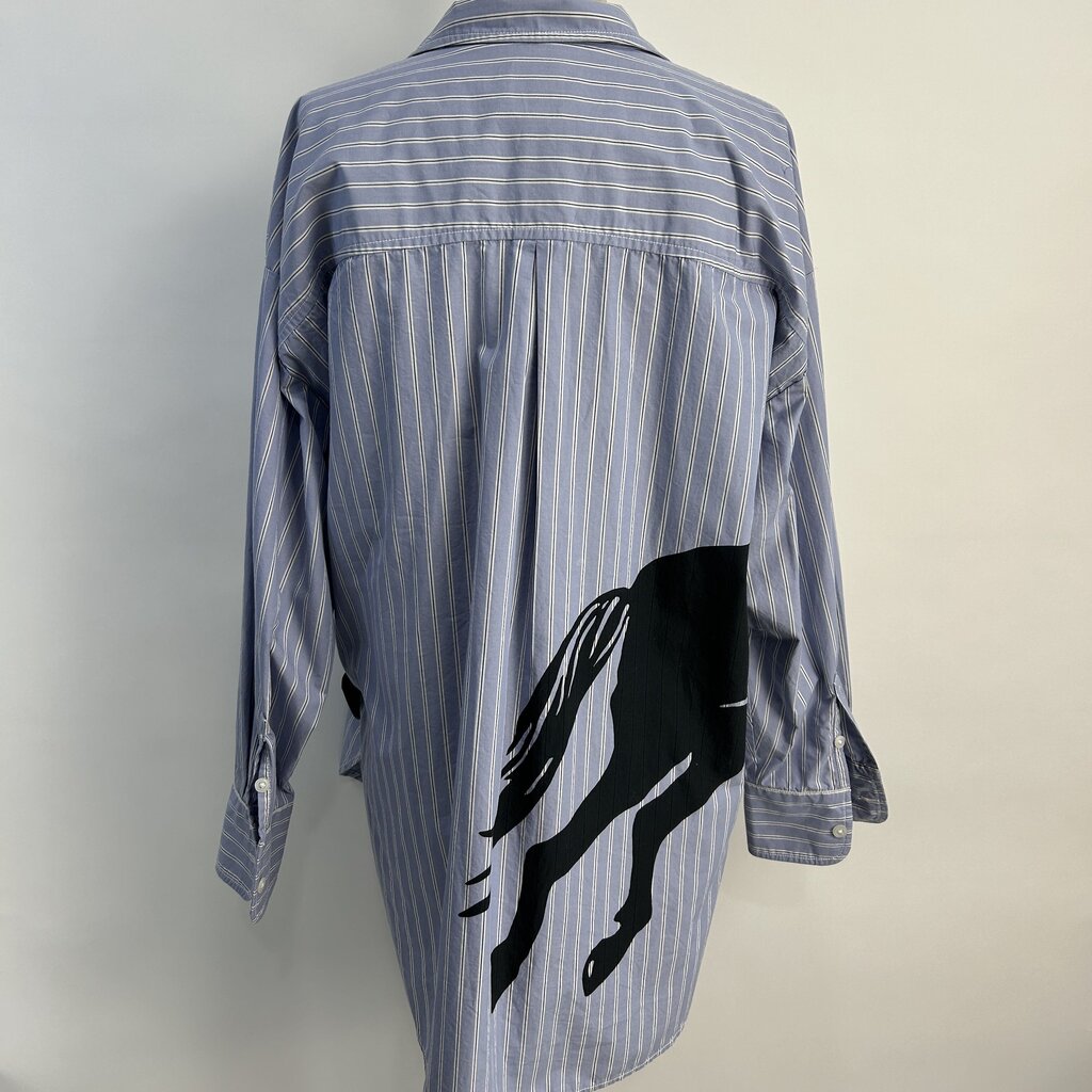 Maeve L/s Stripe Black Horse Shirt