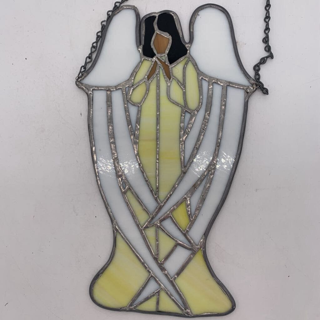 Stained Glass Praying Angel