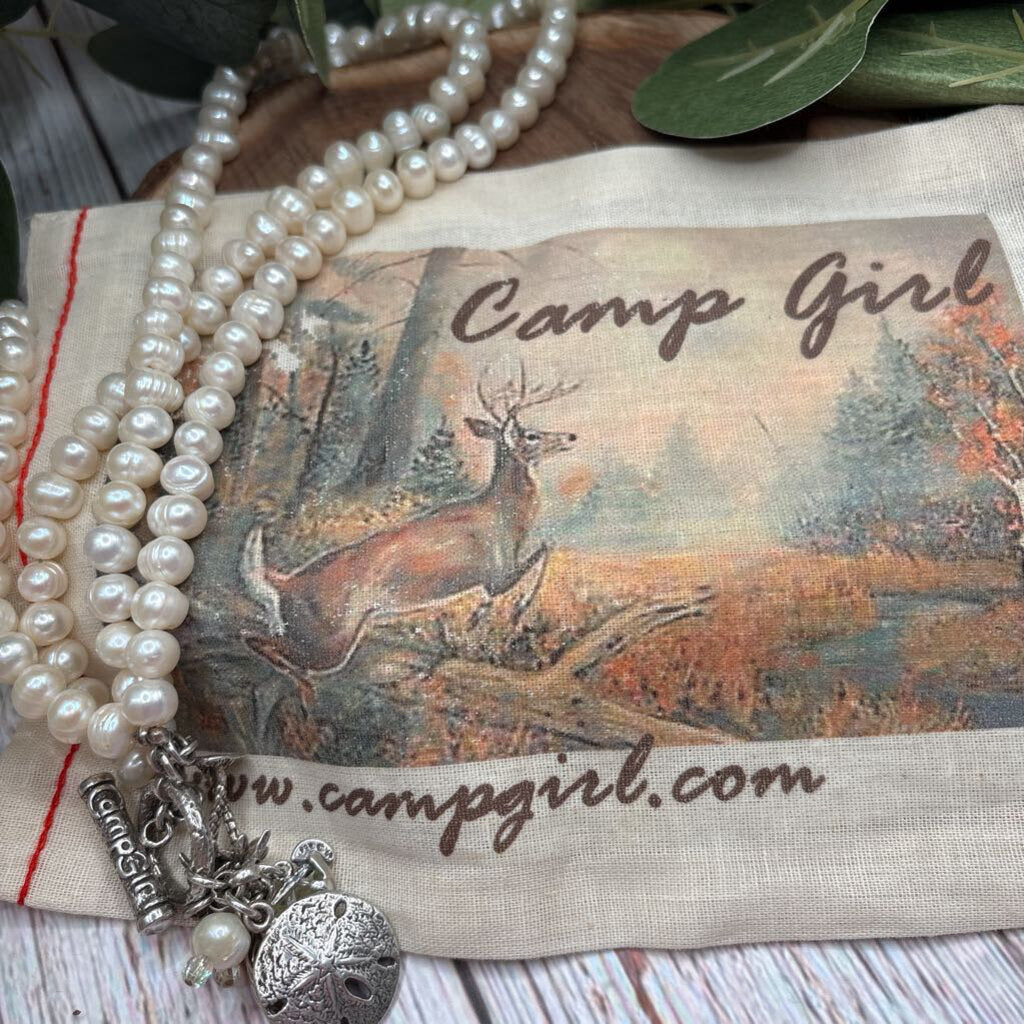 Camp Girl Sterling & Pearl Necklace