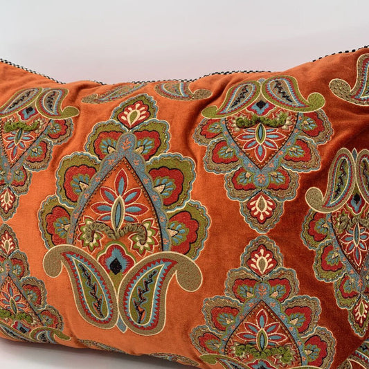 Mackenzie-Childs Paisley Velour Pillow