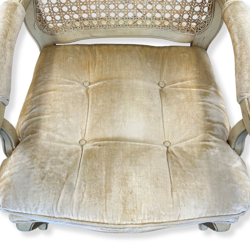 VTG Velour Rattan Accent Chair