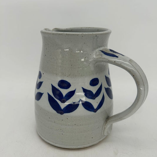 Stoneware Leaf Motif Pitcher