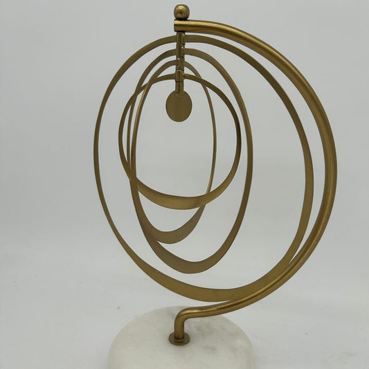 Spinning Metal Sculpture w Marble Base