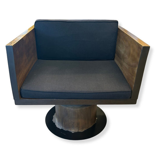 Modern Wood Pedestal Chair