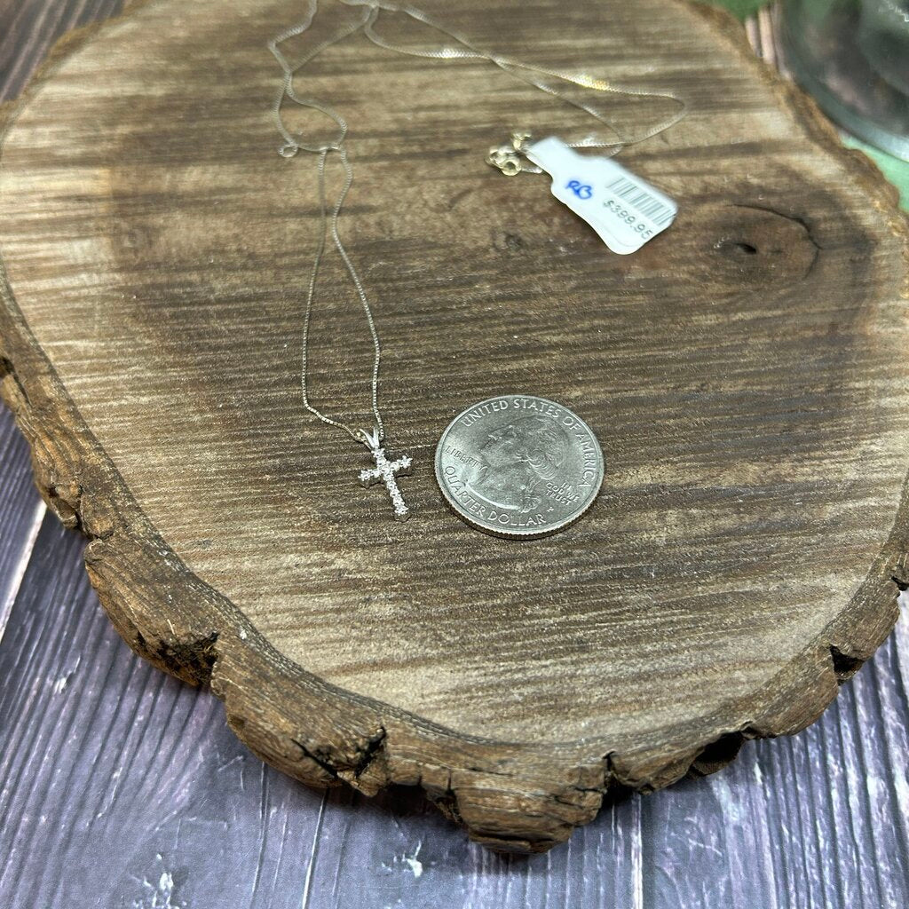14k Diamond Cross Necklace