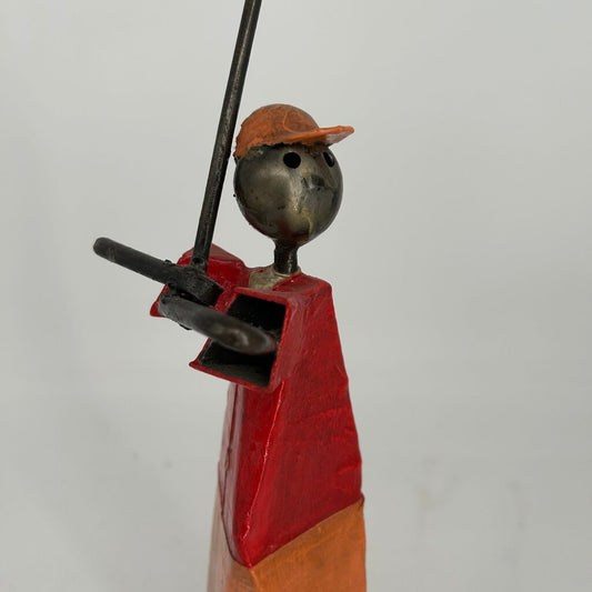 Man w Bat Art Figurine