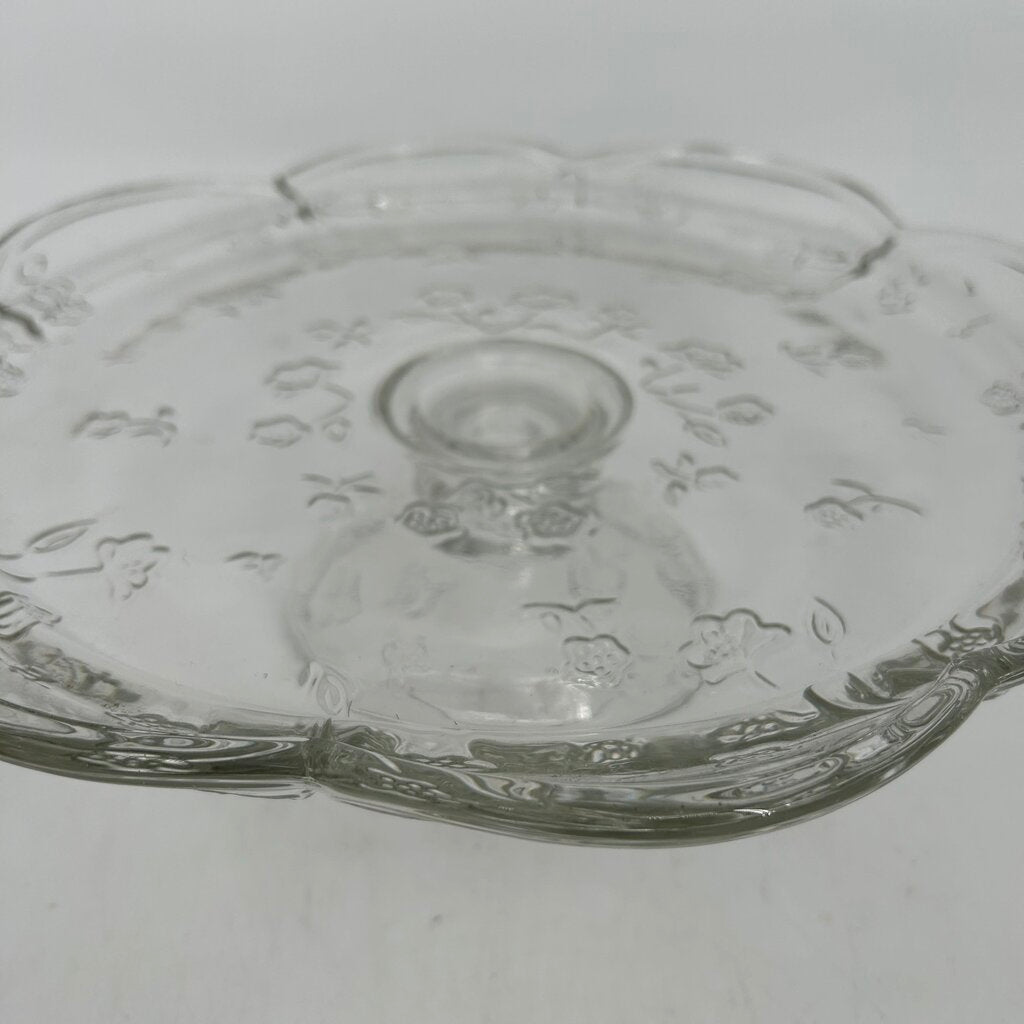 Floral Cake Plate with Cover