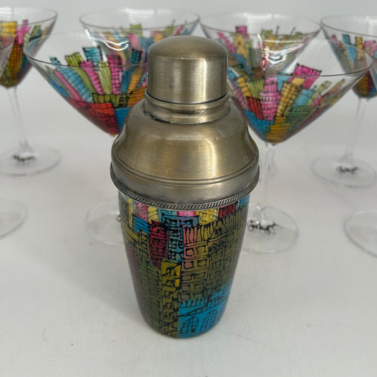 Cynthia Young Painted Martini Set