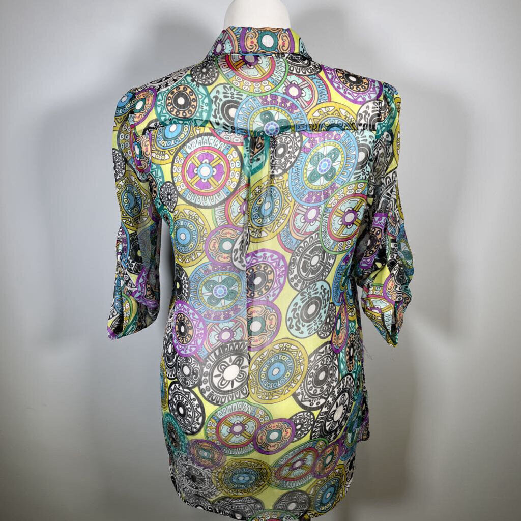 V. Cristina L/s Print Blouse