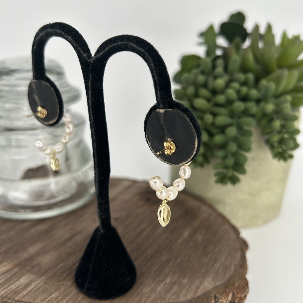 Pearl Hoop Earrings