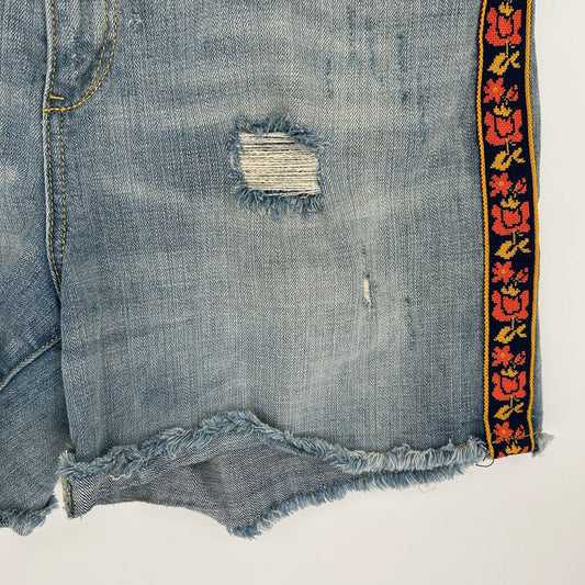 Pilcro Floral Side Stripe Shorts