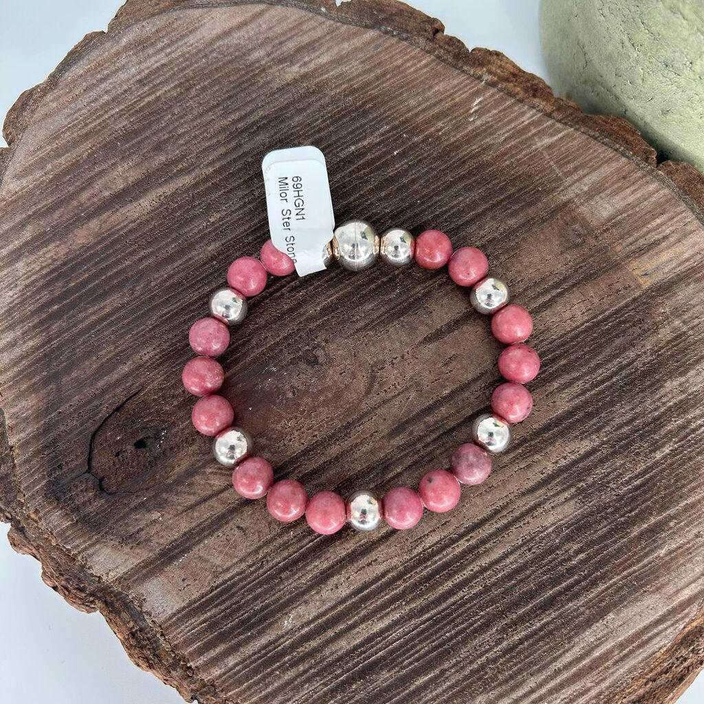 Milor Rhodonite and Sterling Bracelet