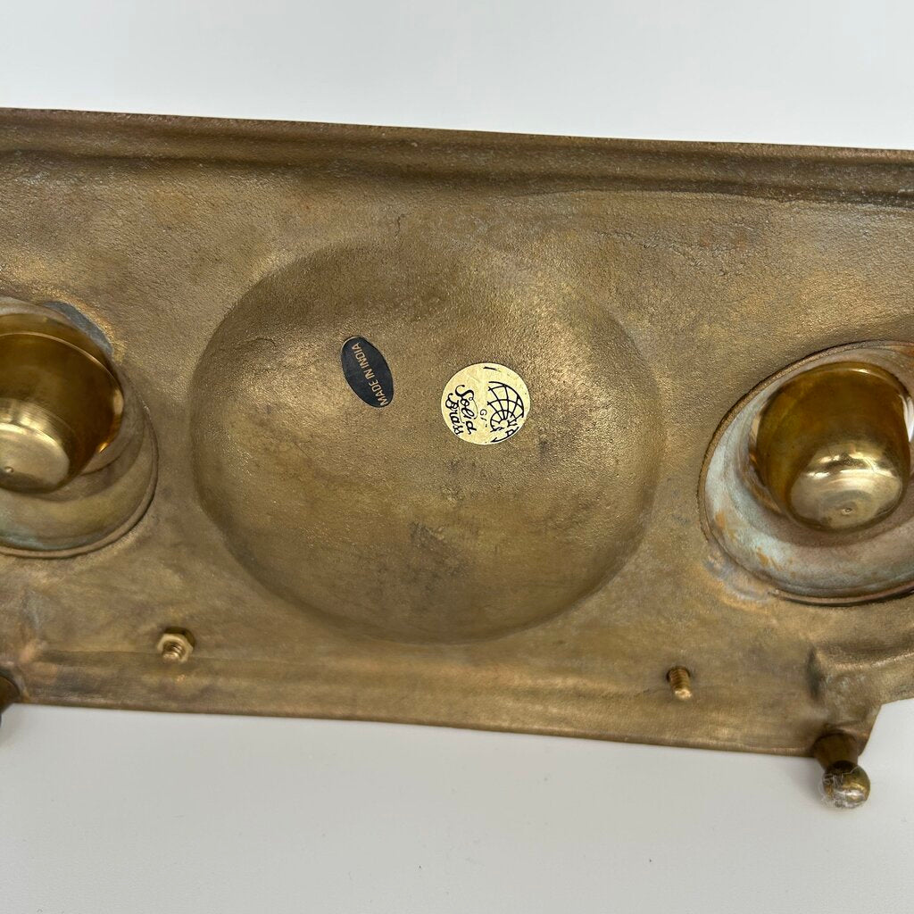 Brass Double Ink Well