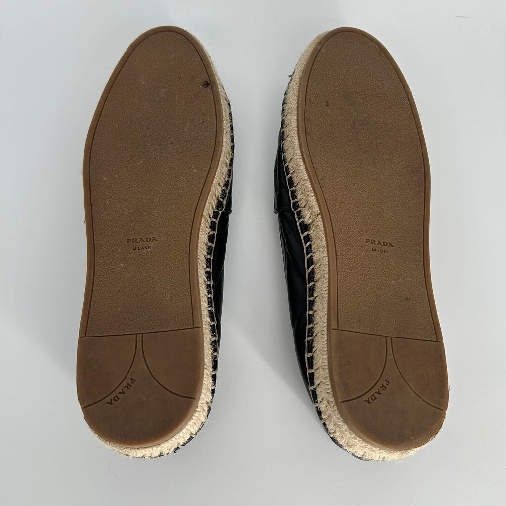 Prada Leather Espadrilles