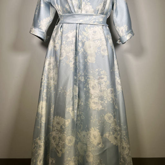 After Size 3/4 Slv Belted Maxi Dress