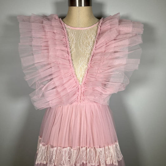 Lace & Beads Sheer Layered Dress