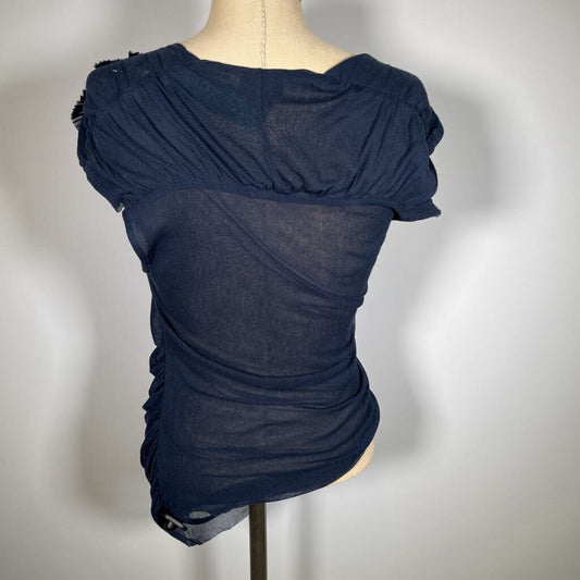 Deletta S/s Bow Shoulder Shirt