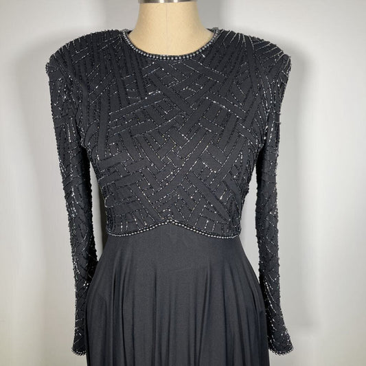 Victoria L/s Beaded VTG Gown