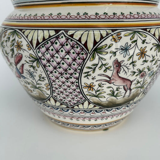 Floral Bird Motif Pot