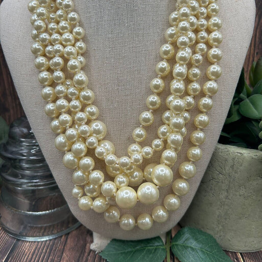 J Crew Multi Strand Pearl Necklace