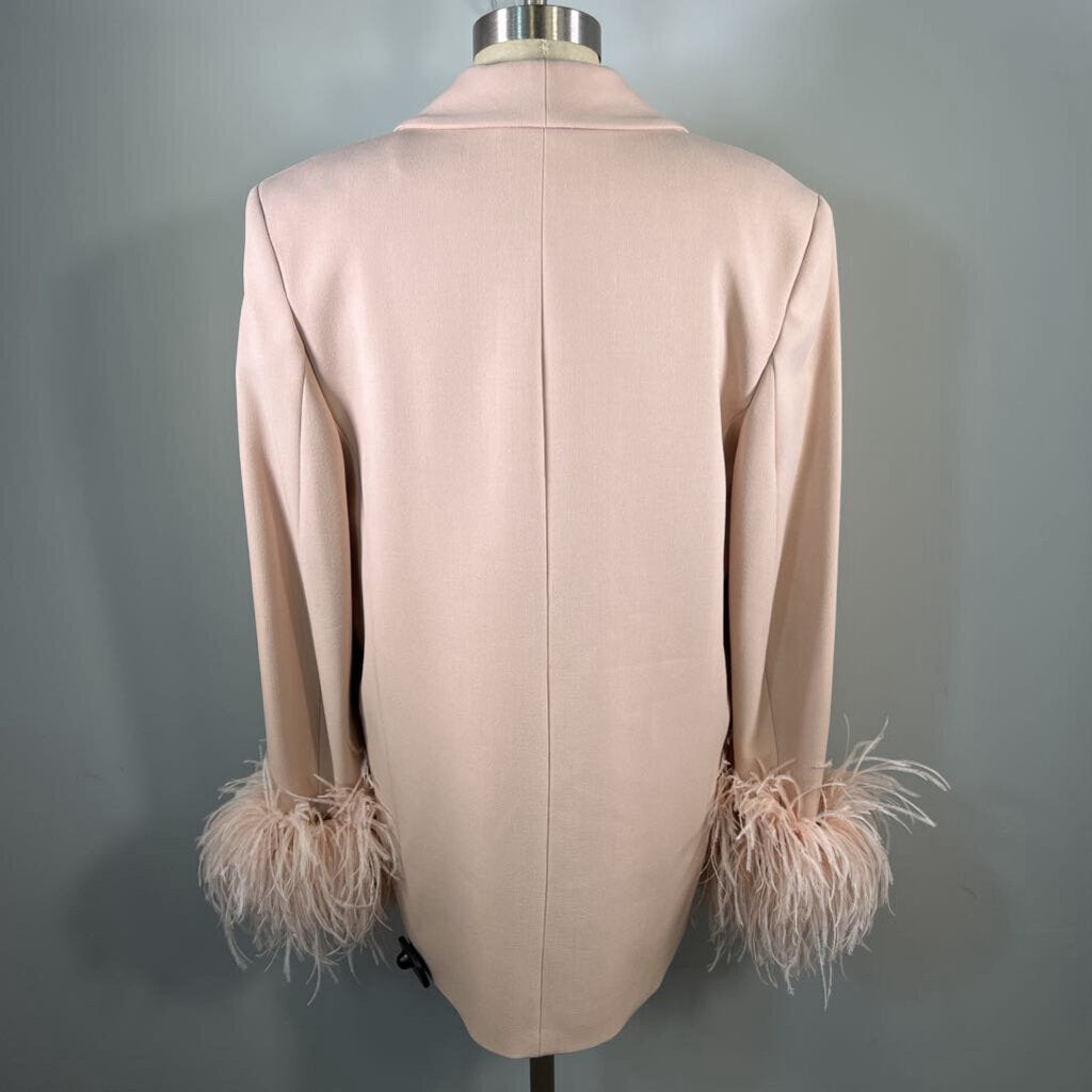 Zara Feather Cuff Blazer