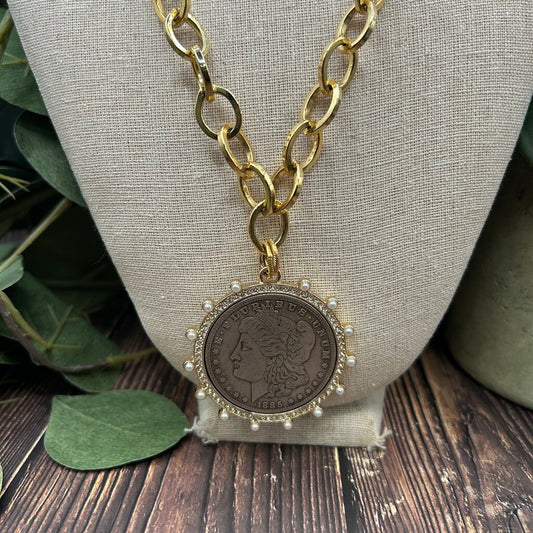 Lula N Lee Liberty Coin Necklace