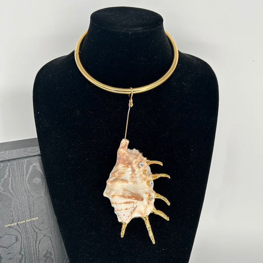 Dries Van Noten Shell Collar Statement Necklace