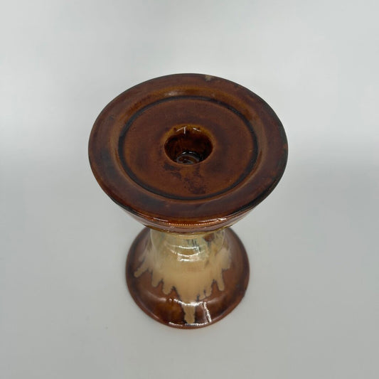 Glazed Stoneware Candle Holder