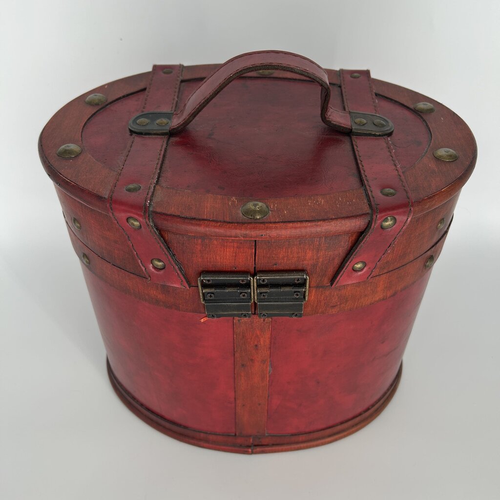 Wood & Leather Hinged Box