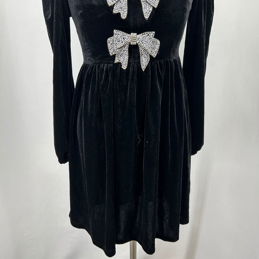 Sugar Lips L/s Velour Dress