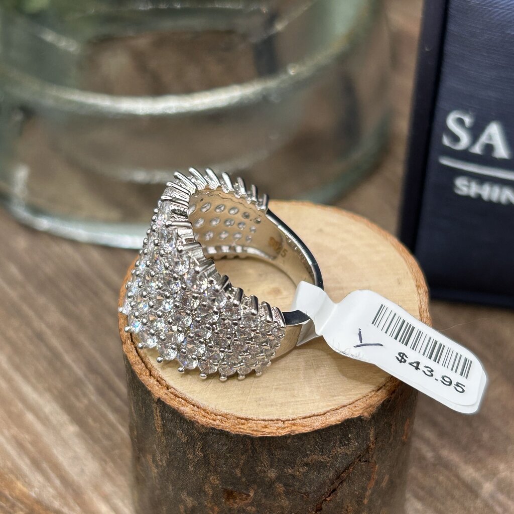 Sterling Gem Cluster Ring