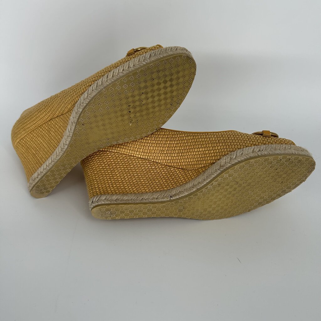 Gucci Woven Wedge Pumps