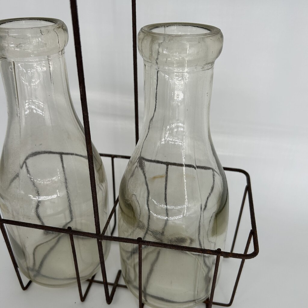 Milk Bottles in Carrier
