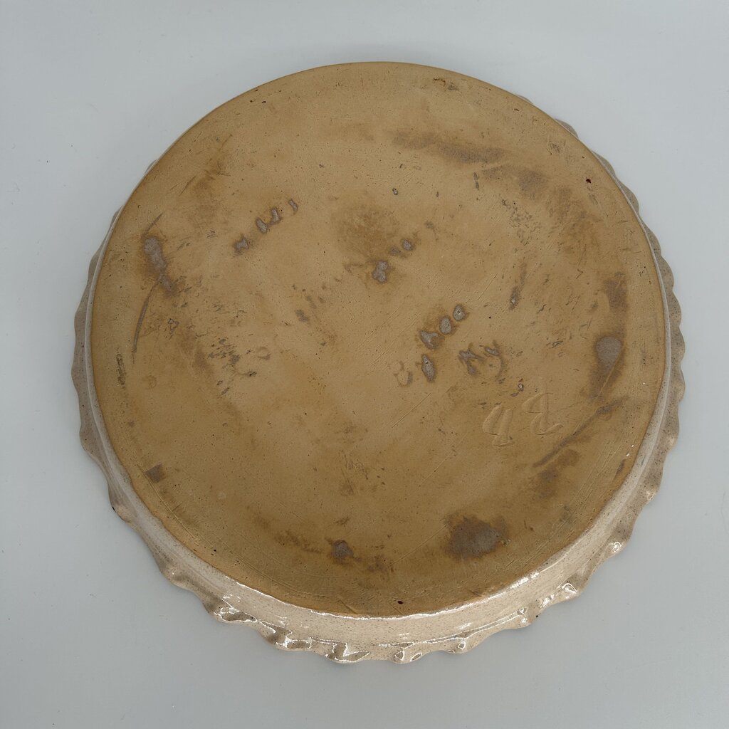 Pottery Bird Pie Plate