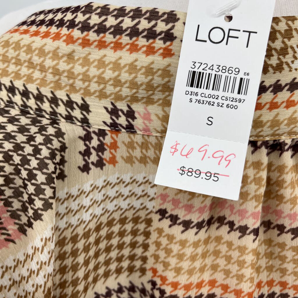 Loft L/s Houndstooth Dress
