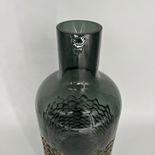 Glass Vase w/ Chicken Wire