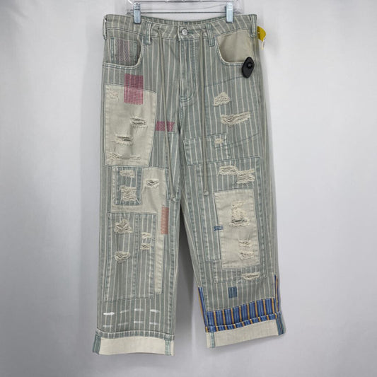 Pilcro Stripe Patchwork Jeans