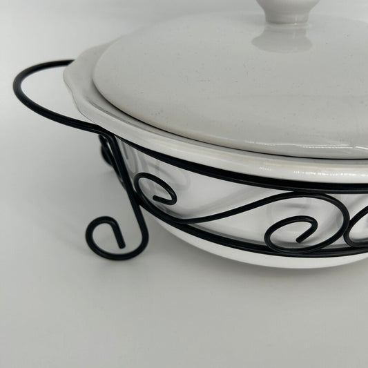 Casserole Dish w/ Lid & Stand