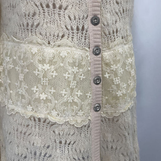 FP L/s Lace Trim Cardigan