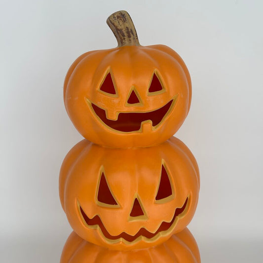 Plastic Tiered Jack O Lantern Figure