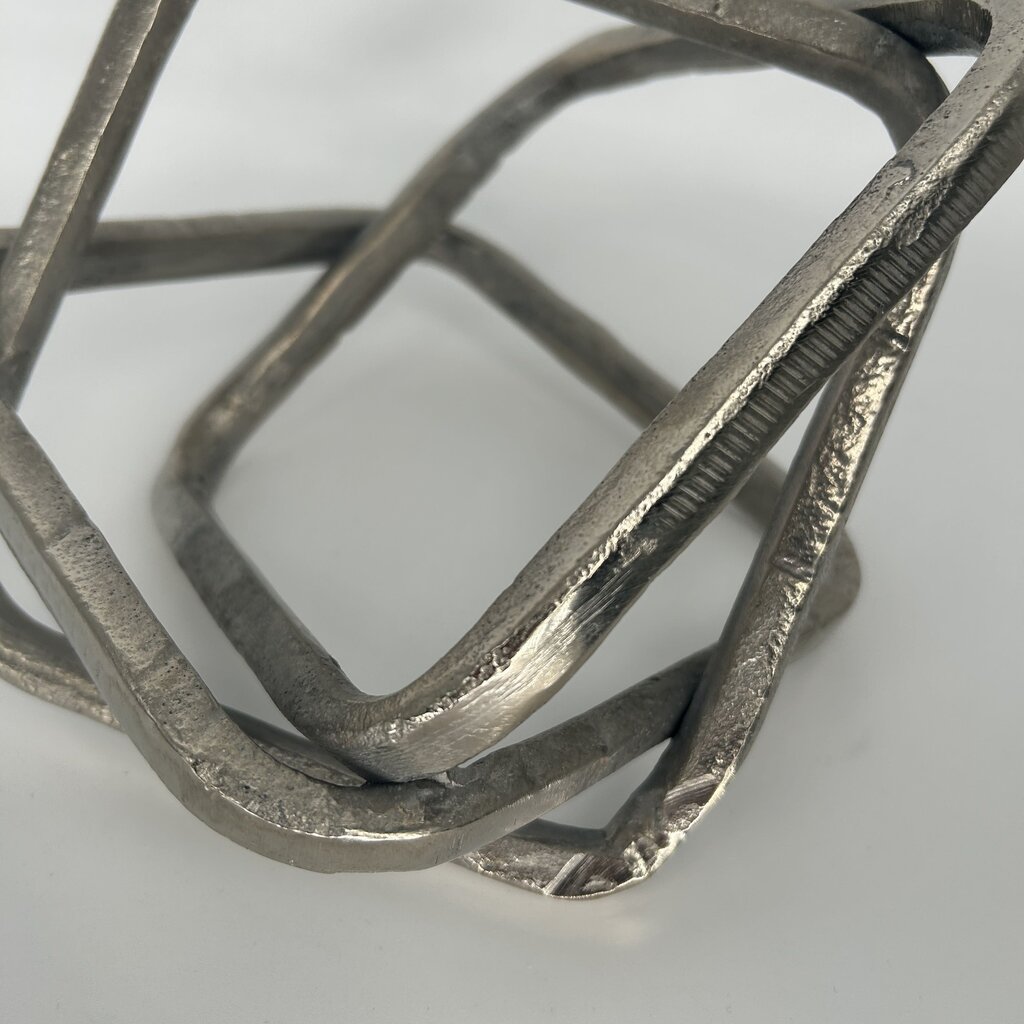 Metal Abstract Square Sculpture