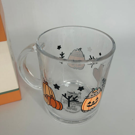 Pusheen Jack O Lantern Glass Mug