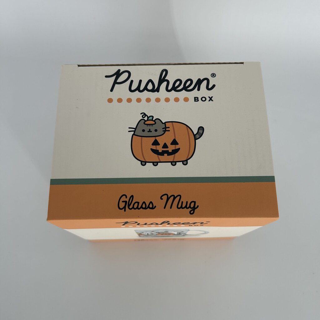 Pusheen Jack O Lantern Glass Mug