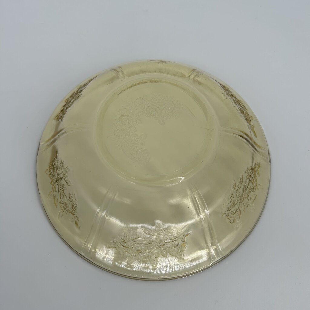 Floral Depression Glass Bowl