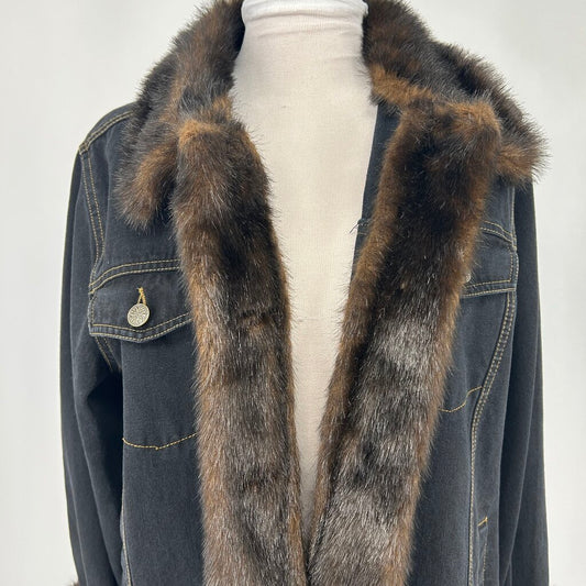 Dennis Basso Faux Trim Jacket