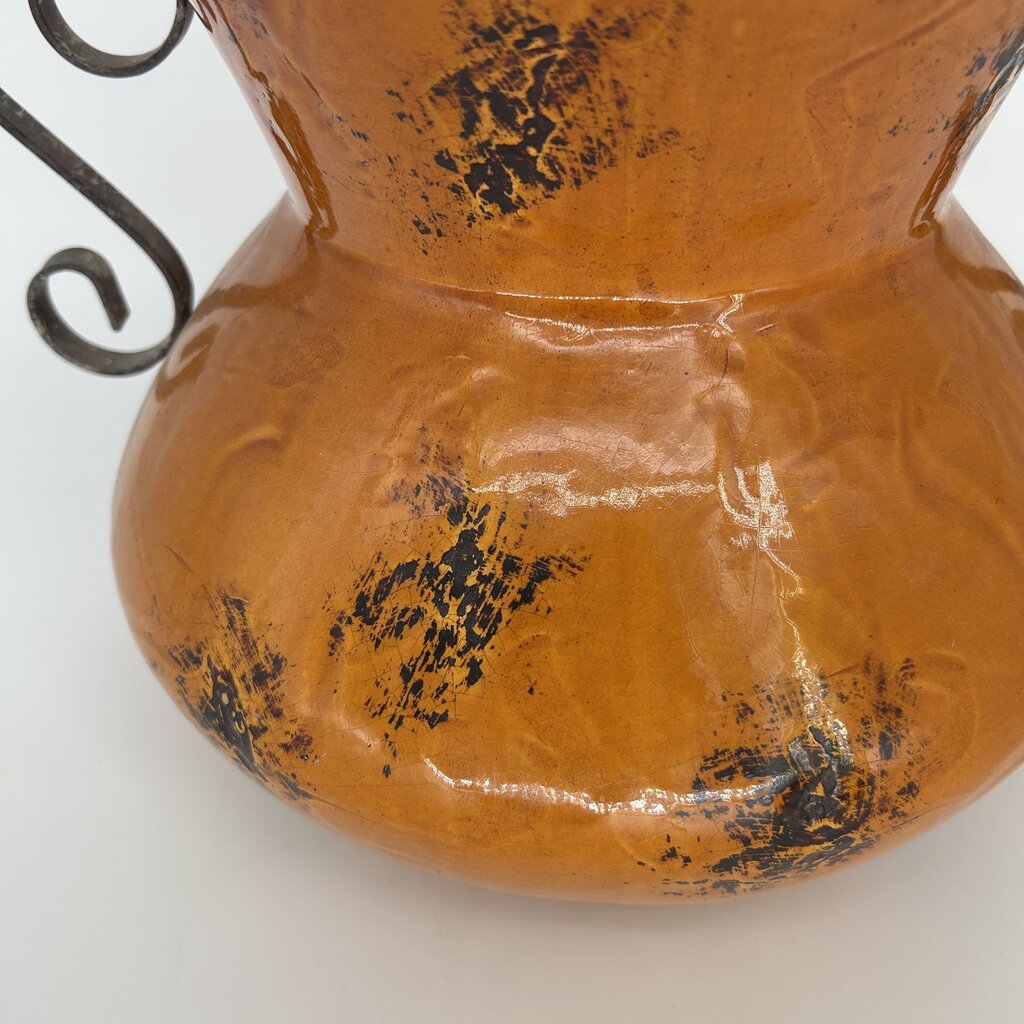Scroll Handled Distressed Pot