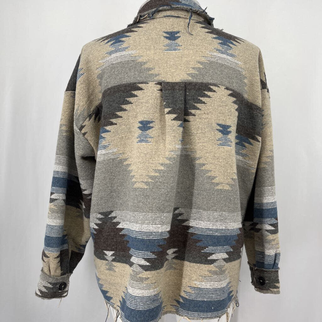 La Miel Aztec Print Shacket