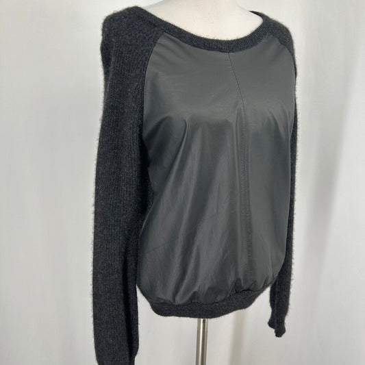 Cashmere & Leather L/s Sweater