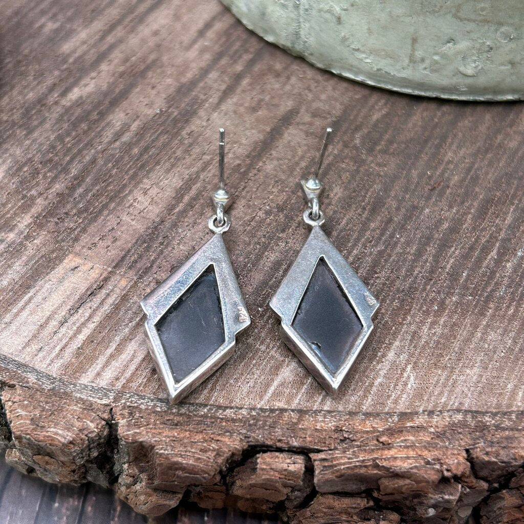 Sterling Onyx Earrings