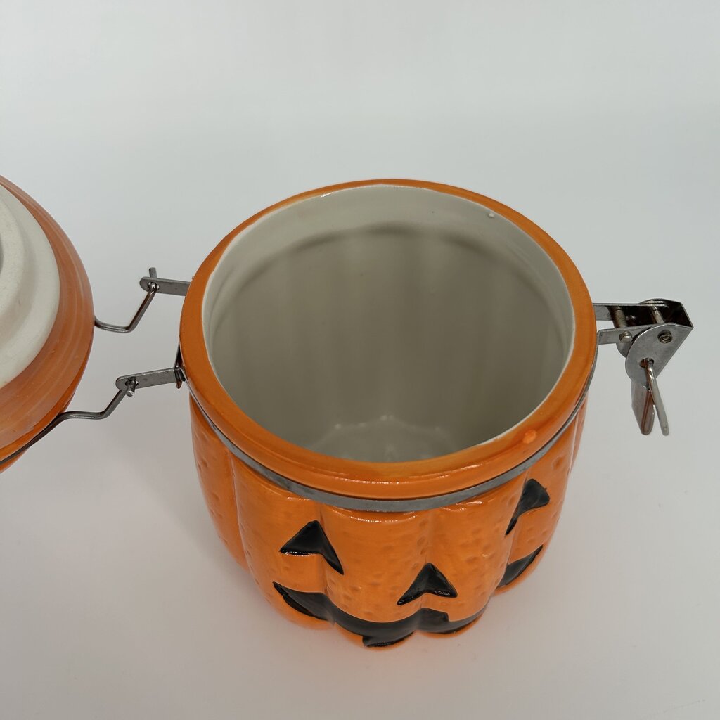 Ceramic Jack O Lantern Canister